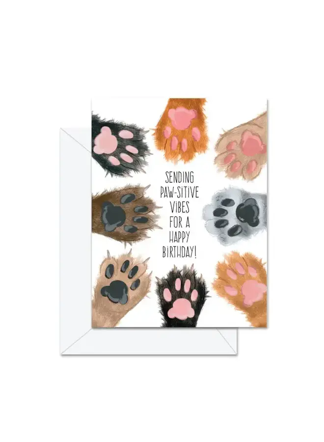 Sending Paw-Sitive Vibes For A Happy Birthday Card