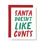 Santa Doesn't Like Cunts Card