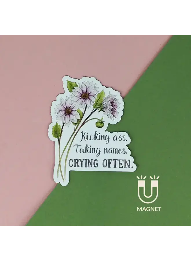 Kicking Ass. Taking Names. Crying Often Magnet