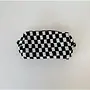 Checkered Pattern Make Up Bag