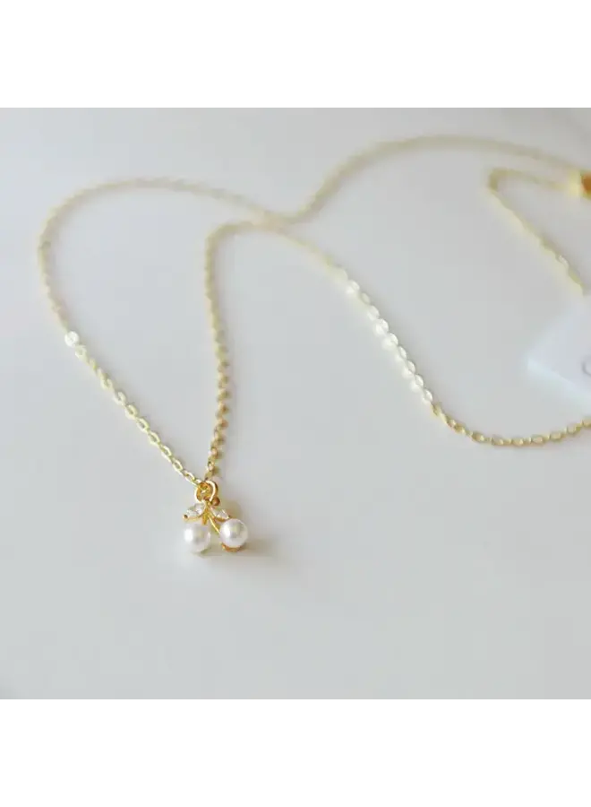 Betsy Pearl Cherry Necklace