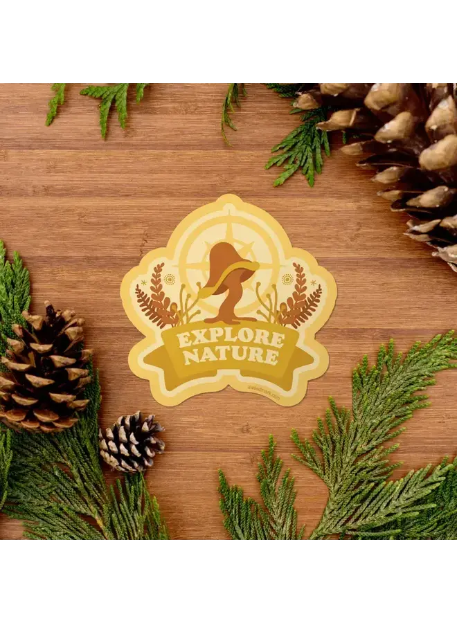 Explore Nature Mushroom Sticker