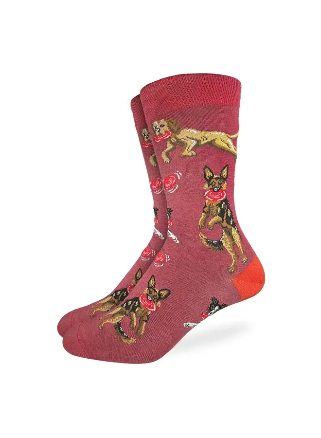 Men's Dogs Catching Frisbees Socks