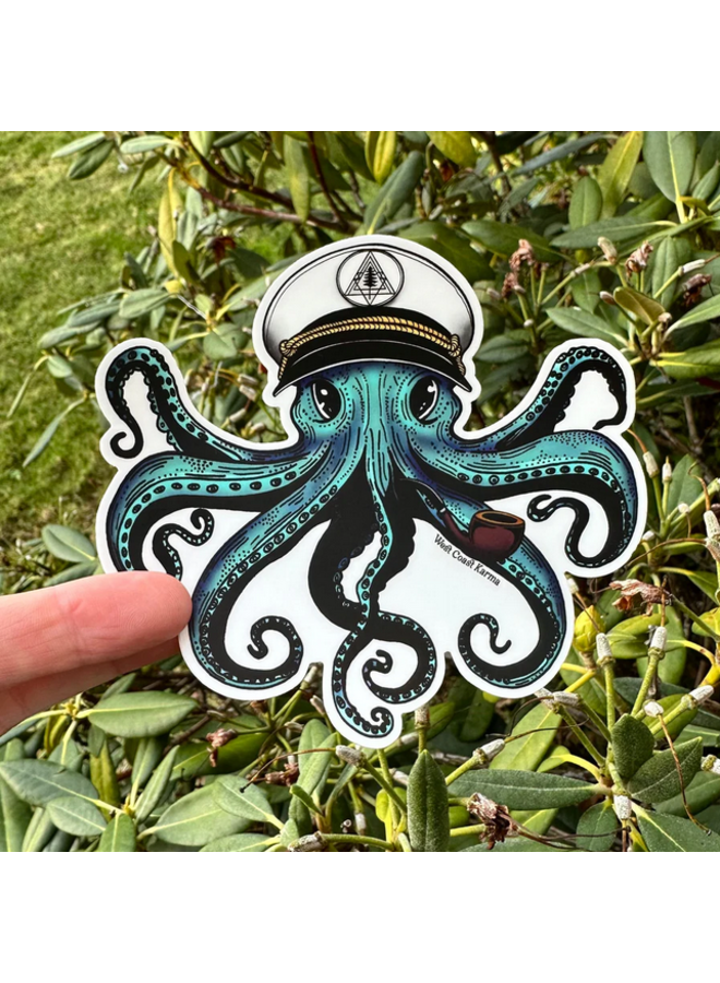 Captain Octo (Colourful) Sticker