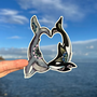 Orca and Humpback Heart (Colourful) Sticker