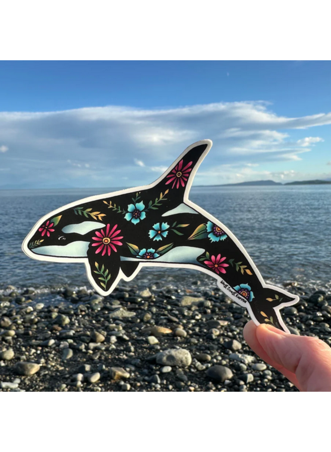 Colourful Tattoo Orca Sticker