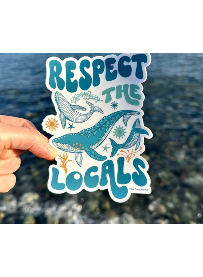 Respect the Locals Whale Sticker