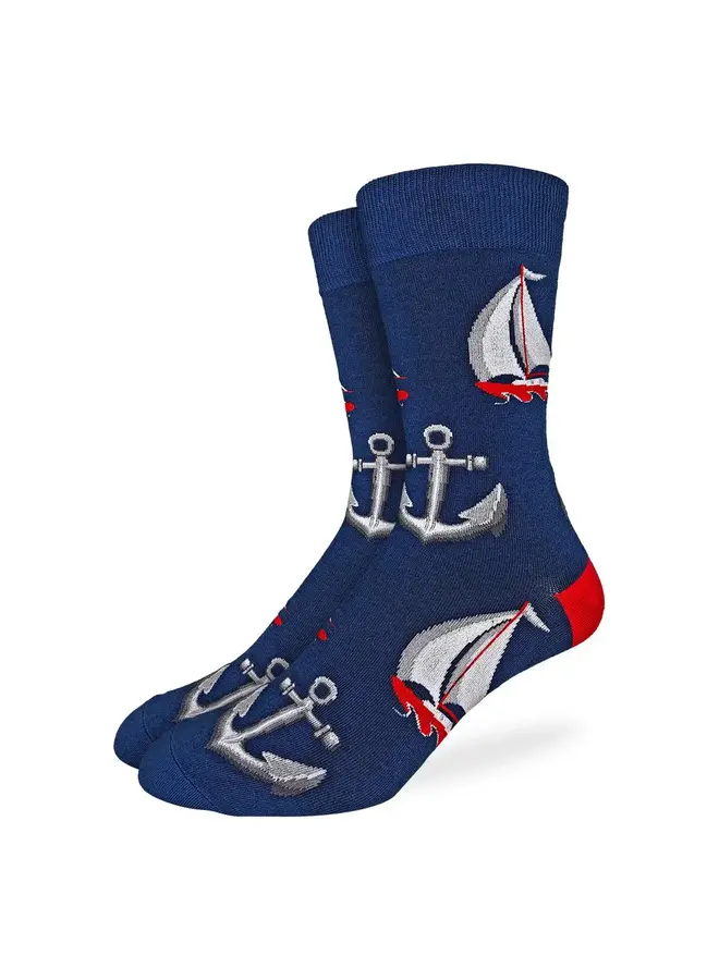 Men's Navy Anchors & Boats Socks