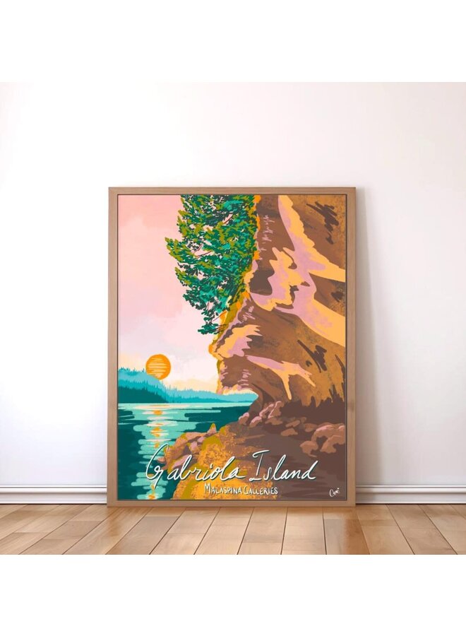 Gabriola Island (Rock wall) Poster Print