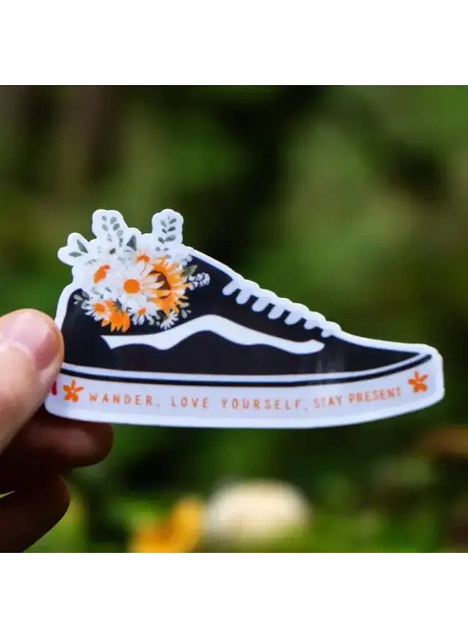 Floral Sneaker Sticker