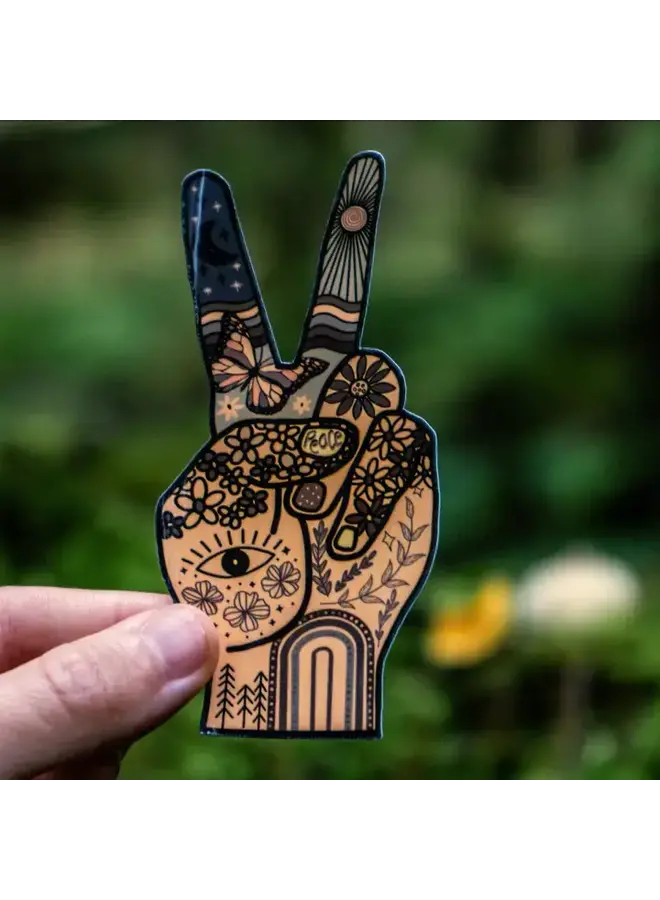 Peace Hand Sticker