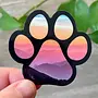 Sunset Paw Print Sticker