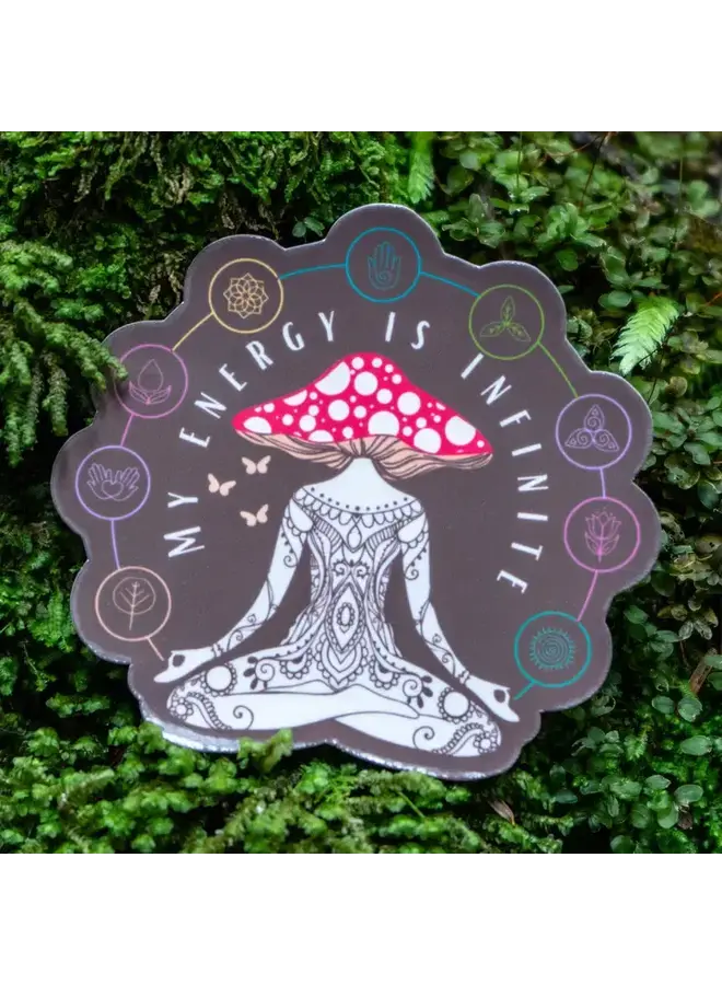 My Energy Is Infinite Meditation Sticker