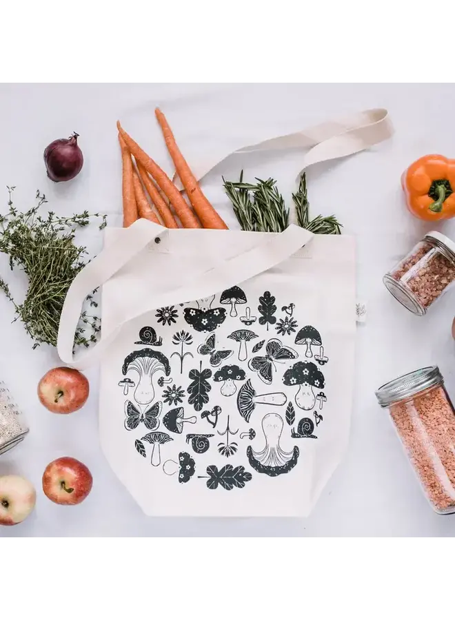 Floral Owl Canvas Tote Bag