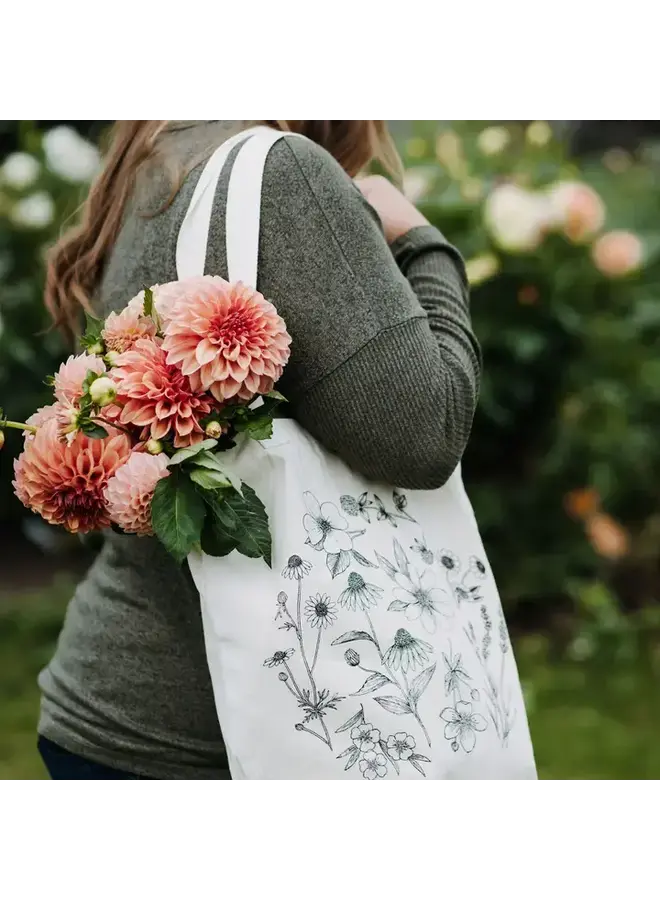 Meadow Bloom Canvas Tote Bag