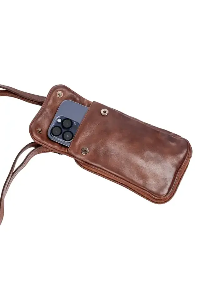 Brown Elk Phone Shoulder Bag