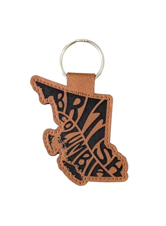 British Columbia Keychain Rawhide