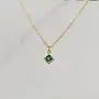 Jessa Tiny Emerald Charm Necklace