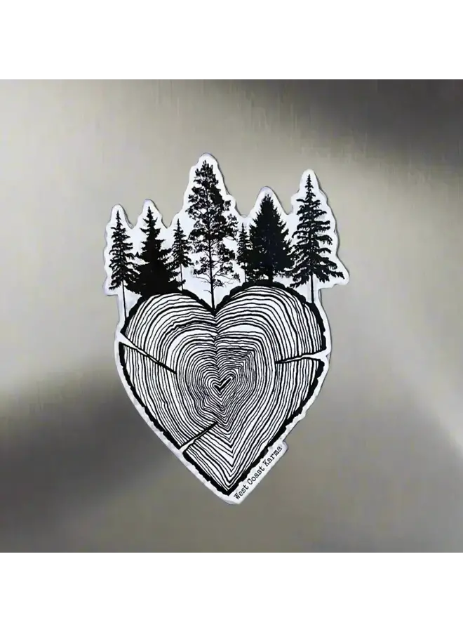 Heart Tree Ring Magnet