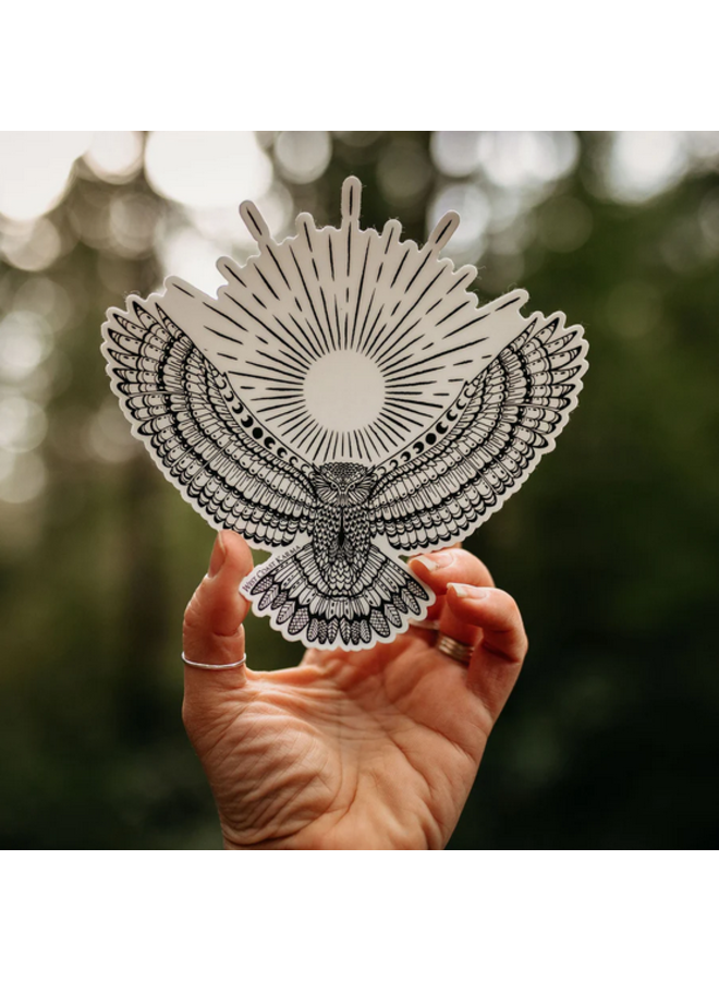 Owl Sun Beam Sticker