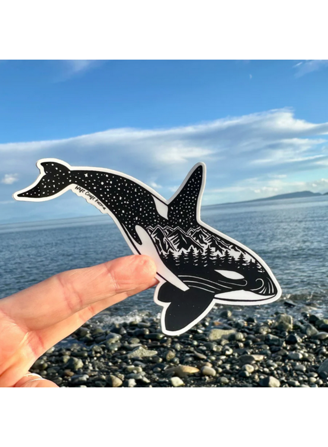 Nature Mountain Orca Sticker