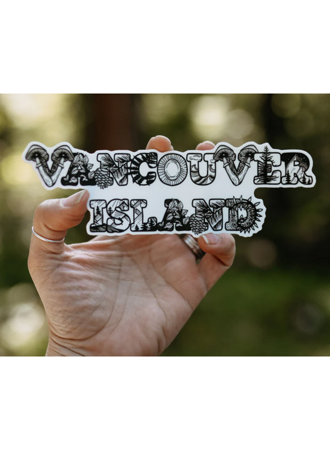 Vancouver Island Words Sticker