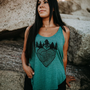 Tree Ring Heart Festival Tank in Royal Pine