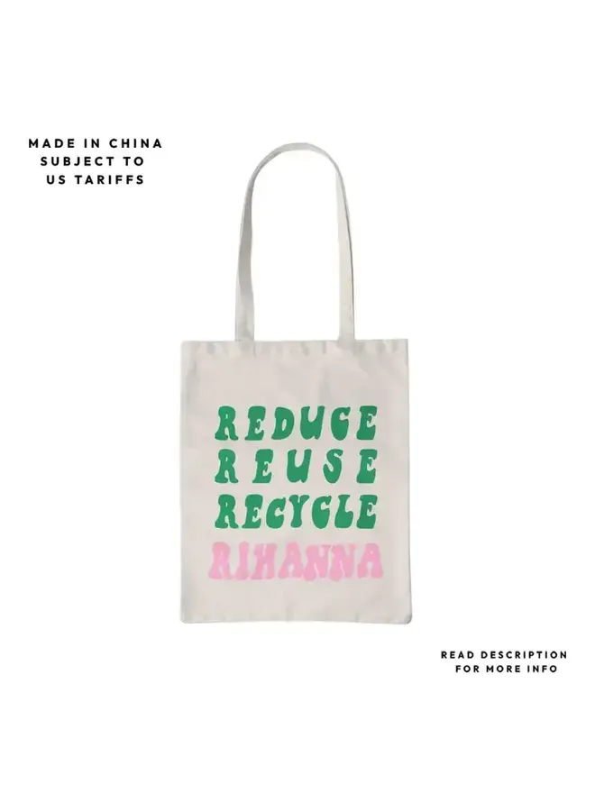 Reduce Reuse Recycle Tote Bag