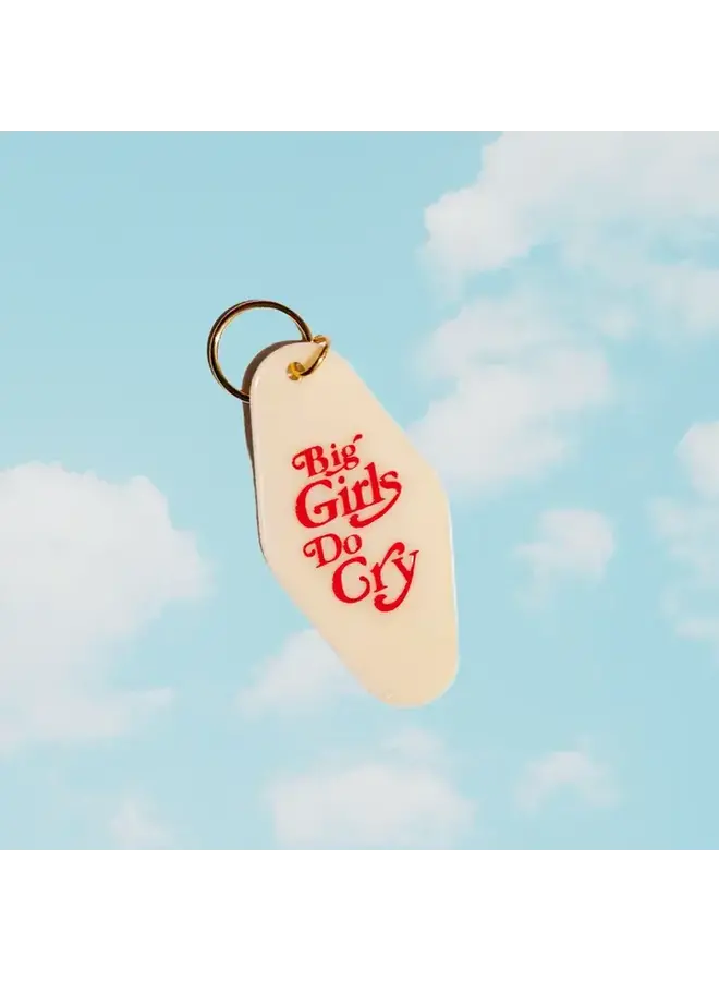 Big Girls Do Cry Motel Tag Keychain