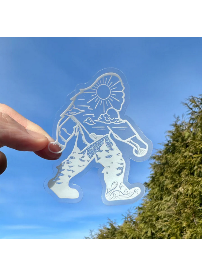 Baby Sasquatch Decal White