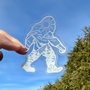 Baby Sasquatch Decal White