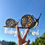 Colourful Snails Baby On Board Car Decal