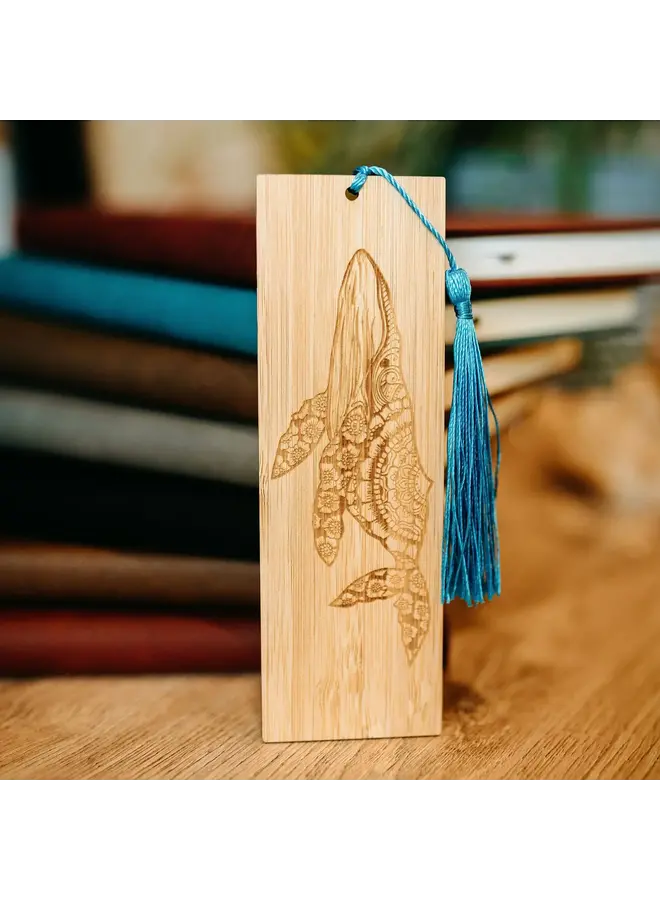 Mandala Humpback Bamboo Bookmark