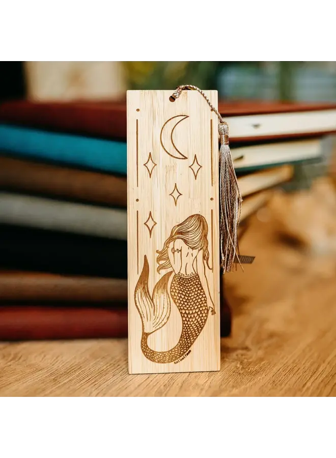 Celestial Mermaid Bamboo Bookmark