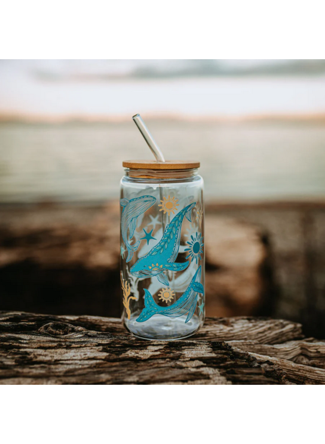 Sea Of Life Glass Tumbler
