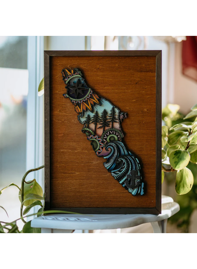 Vancouver Island 3D Wood Art