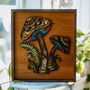 Retro Mushroom 3D Wood Art
