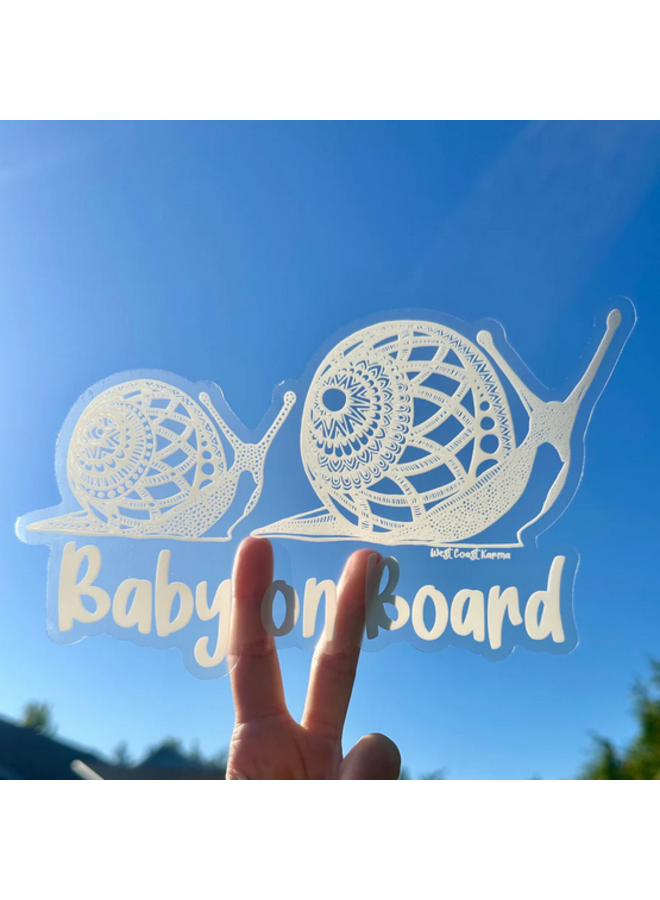 Snails Baby On Board Car Decal