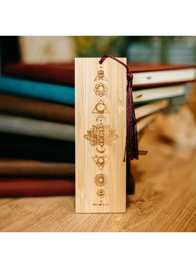 Lotus Chakra Bamboo Bookmark