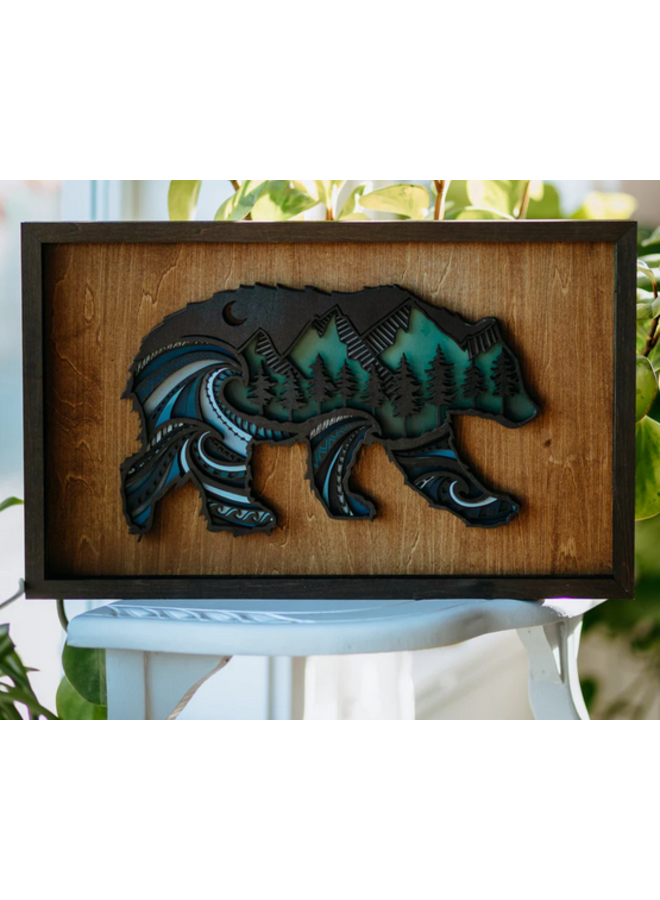 Nature Bear 3D Wood Art