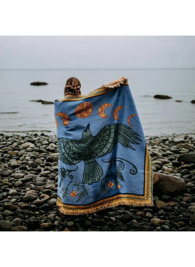 Raven Rising 100% Cotton Woven Blanket