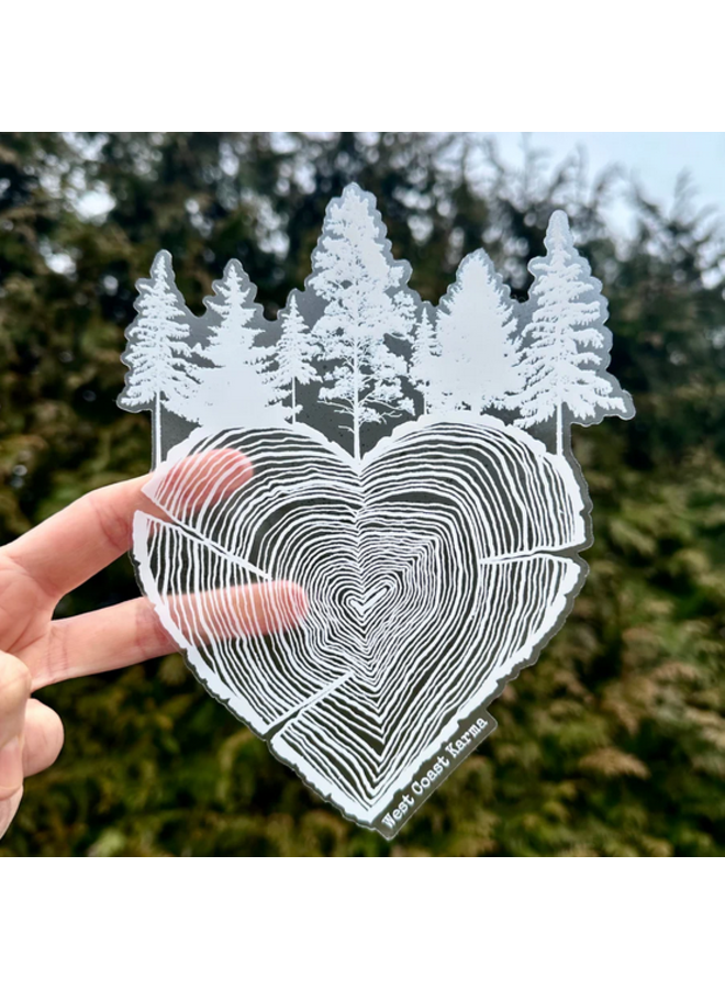 Tree Ring Heart Decal