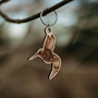 Hummingbird Wooden Keychain