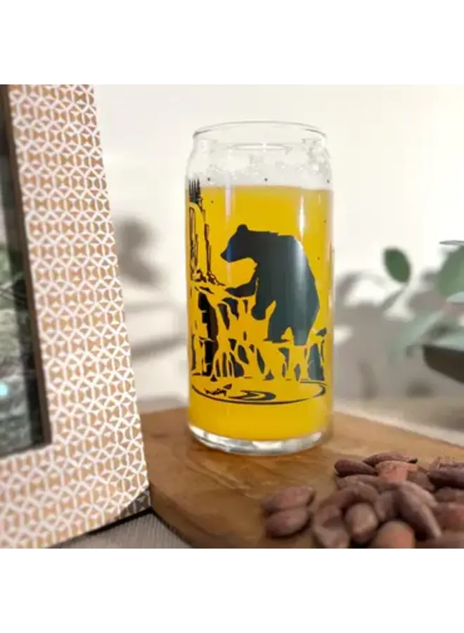 Waterfall Bear Glass