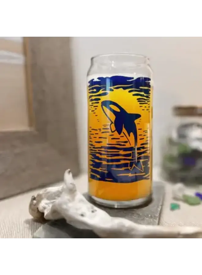 Orca & Waves Glass