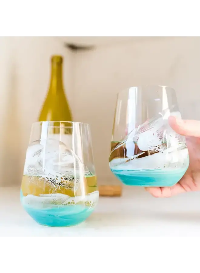 Resin Accented Wine Glass 2 Pack