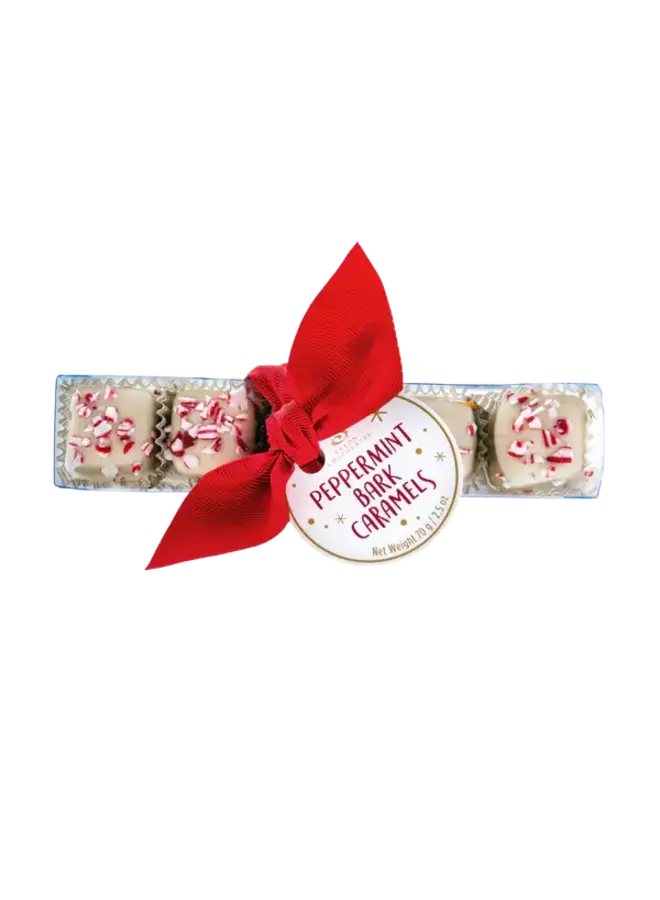 White Peppermint Bark Caramels (5pc)