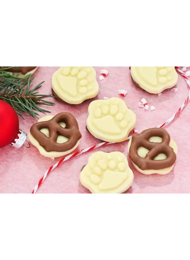 Peppermint Polar Paw Pretzels Bag 125g