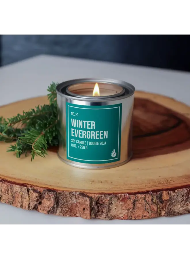 Winter Evergreen Candle