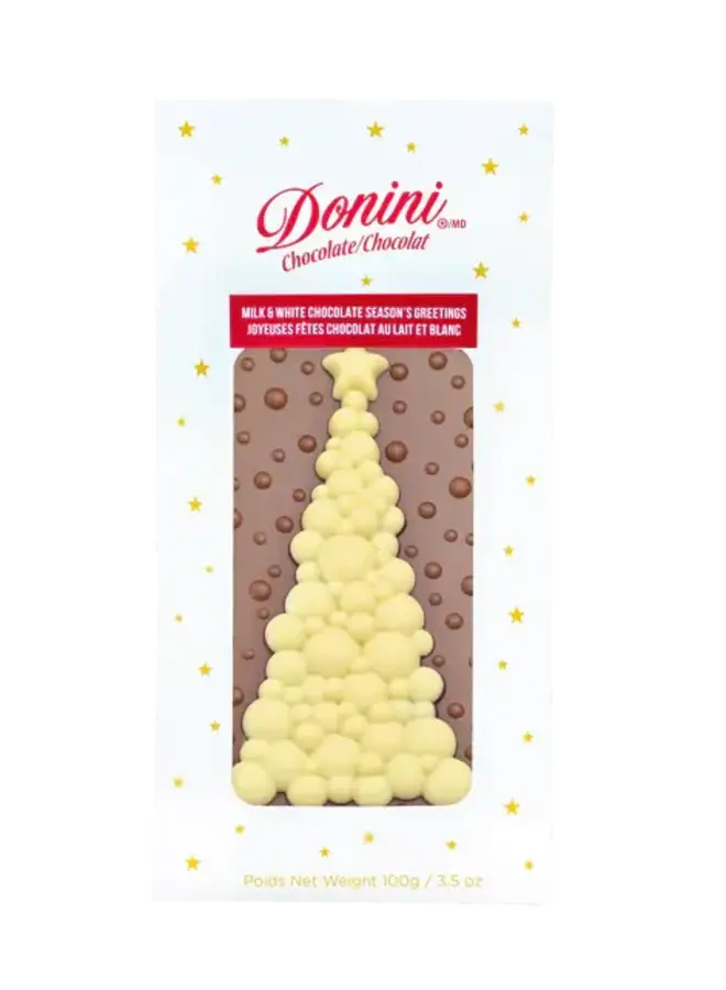 Milk & White Chocolate Season's Greetings Bar 100g